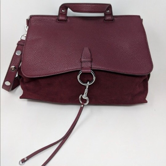 Rebecca Minkoff Handbags - REBECCA MINKOFF, Keith Burgundy suede/leather bag